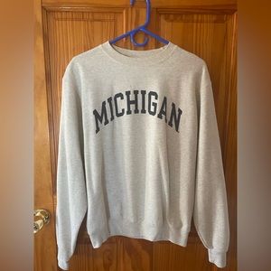 UMICH gray crewneck sweater